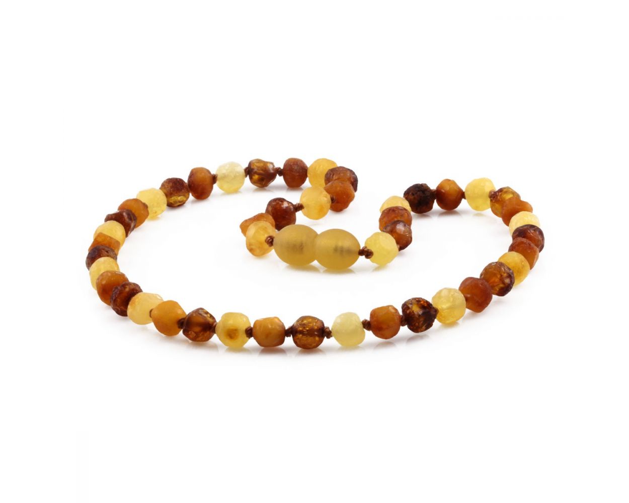 Buy Adult Baltic Amber Necklace With Glossy Amber Beads - Cognac And Butter  Color - Exclusive Round Beads (20) at Amazon.in
