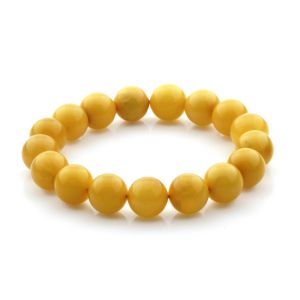 Adult Baltic Amber Bracelet Round Beads 11mm 11gr. RB34