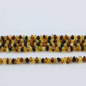 Genuine Baltic Amber Loose Beads Strand 40cm / 15,7"- Round Flat 5mm. RO53MIX1