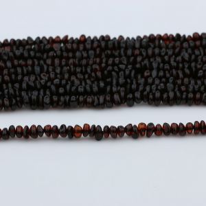 Genuine Baltic Amber Loose Beads Strand 40cm / 15,7"- Round Flat 5mm. RO53DC1