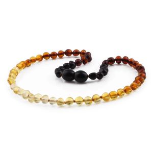 BALTIC AMBER TEETHING NECKLACE. BAROQUE. XB54R2