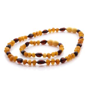 Natural Baltic Amber Teething Necklace & Bracelet Set. LE75