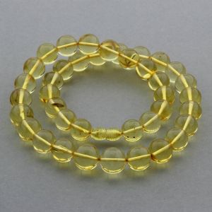 Natural Baltic Amber Necklace Round Beads up to 14mm. 49cm. 40gr NPR47