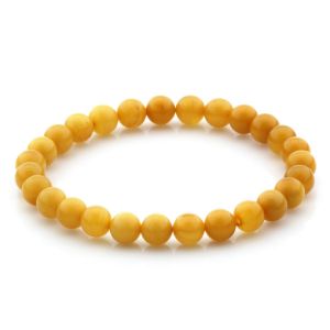 Natural Baltic Amber Bracelet Round Beads 7mm 5.03gr. SPR286