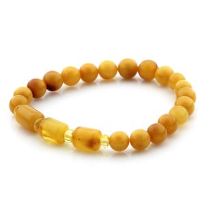 Natural Baltic Amber Bracelet Round Beads 12mm 6.2gr SPR299