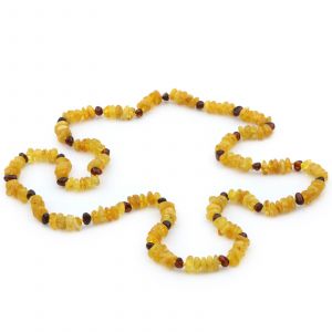70cm Long Genuine Baltic Amber Necklace for Adult. AGS007C