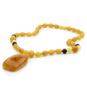 Natural Baltic Amber Necklace with Pendant 46cm 35gr. NP8