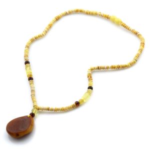 Natural Baltic Amber Necklace with Pendant 45cm 12.5gr. NP37