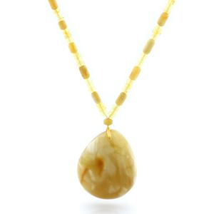 Natural Baltic Amber Necklace with Pendant 62cm 23gr. NP90