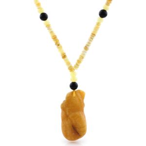 Natural Baltic Amber Necklace with Pendant 60cm 28gr. NP111