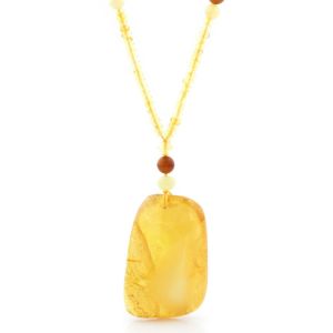 Natural Baltic Amber Necklace with Pendant 60cm 20gr. NP161
