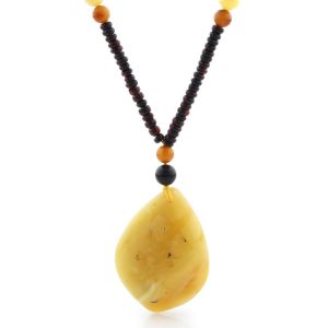 Natural Baltic Amber Necklace with Pendant 60cm 22gr. NP171