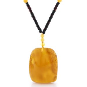 Natural Baltic Amber Necklace with Pendant 60cm 37gr. NP172