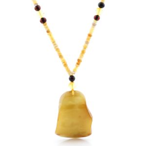 Natural Baltic Amber Necklace with Pendant 60cm 19gr. NP175
